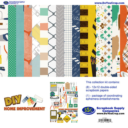 Home Improvement 12 x 12 Scrapbook Paper & Embellishment Kit by SSC Designs - 3 Kits