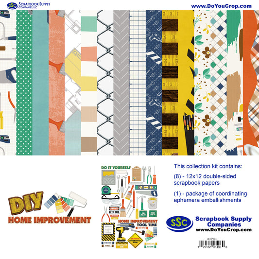 Home Improvement 12 x 12 Scrapbook Paper & Embellishment Kit by SSC Designs - 3 Kits