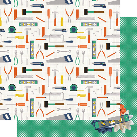 Home Improvement Collection Toolbox Trends 12 x 12 Double-Sided Scrapbook Paper by SSC Designs - 15 Pack