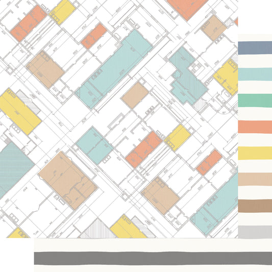Home Improvement Collection Modern Makeover 12 x 12 Double-Sided Scrapbook Paper by SSC Designs - 15 Pack