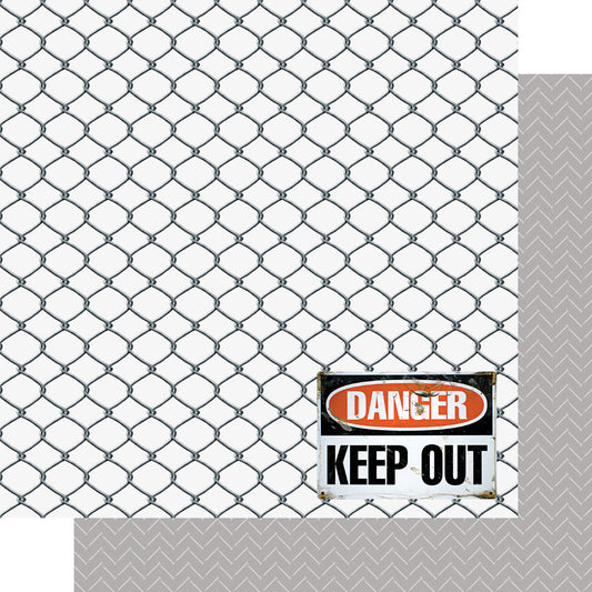 Home Improvement Collection Keep Out Fencing 12 x 12 Double-Sided Scrapbook Paper by SSC Designs - 15 Pack