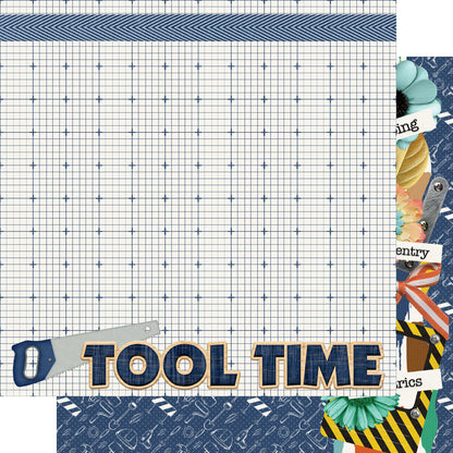 Home Improvement Collection Tool Time 12 x 12 Double-Sided Scrapbook Paper by SSC Designs - 15 Pack