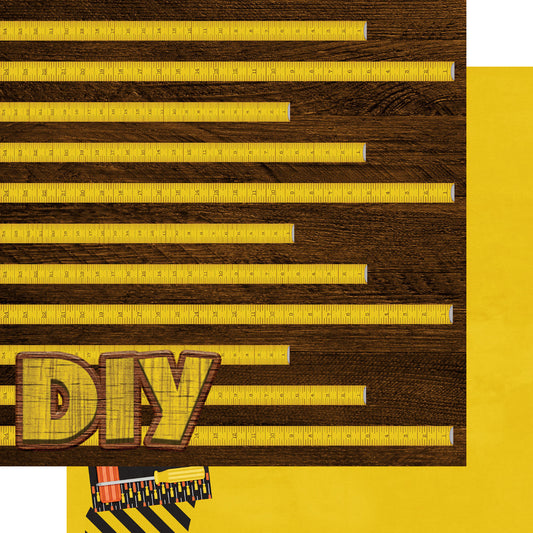 Home Improvement Collection Measure Twice 12 x 12 Double-Sided Scrapbook Paper by SSC Designs - 15 Pack