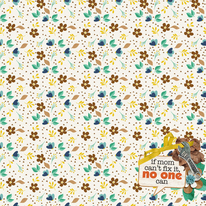 Home Improvement Collection Mrs. Handy 12 x 12 Double-Sided Scrapbook Paper by SSC Designs - 15 Pack
