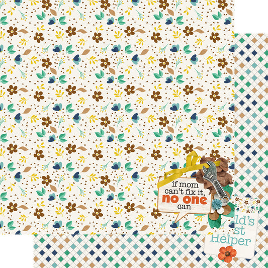Home Improvement Collection Mrs. Handy 12 x 12 Double-Sided Scrapbook Paper by SSC Designs - 15 Pack
