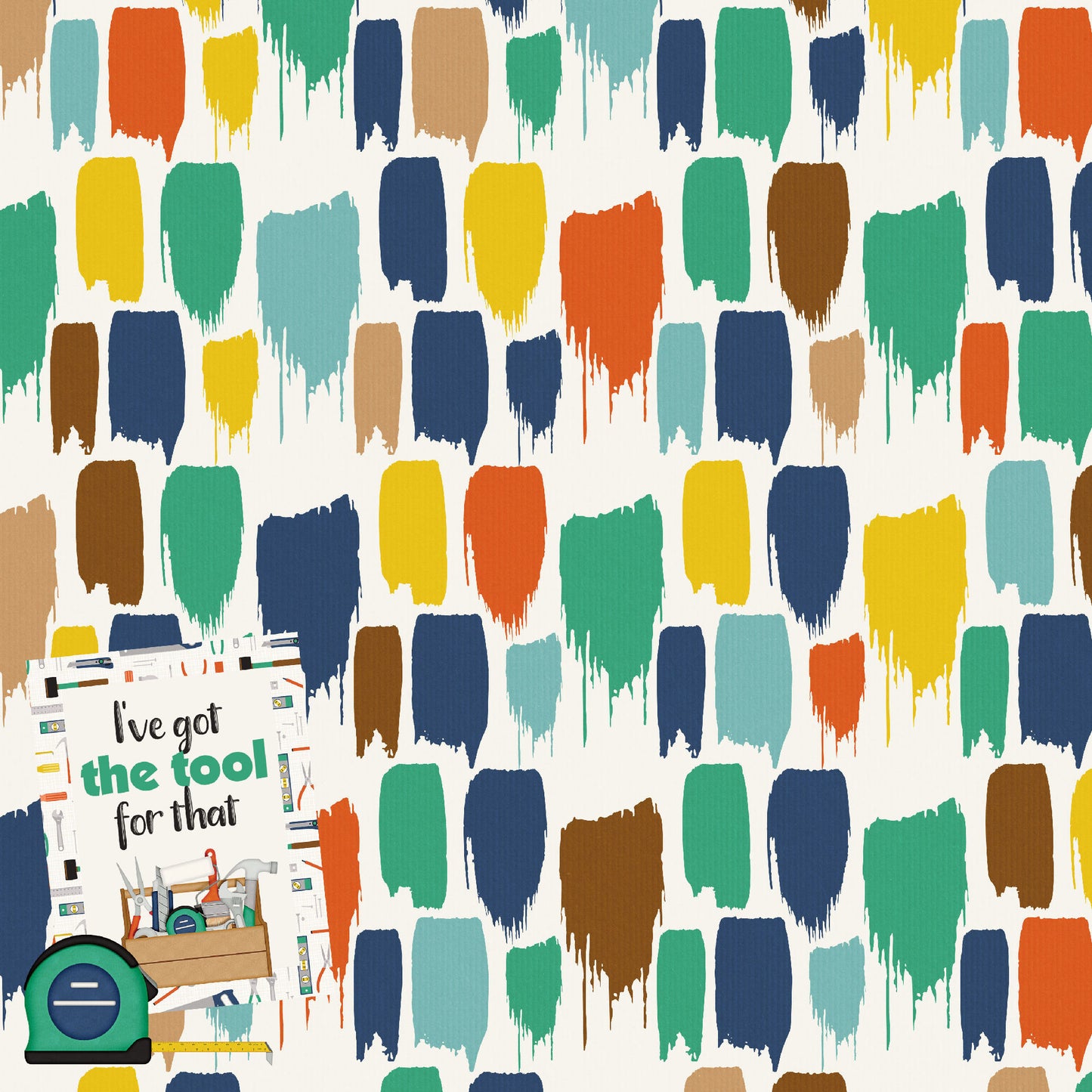Home Improvement Collection Construction Zone 12 x 12 Double-Sided Scrapbook Paper by SSC Designs - 15 Pack