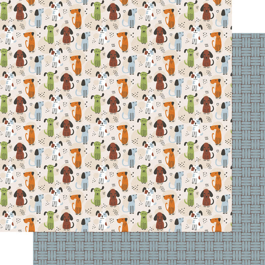 Dog Lover Collection Canine Companions 12 x 12 Double-Sided Scrapbook Paper by SSC Designs - 15 Pack