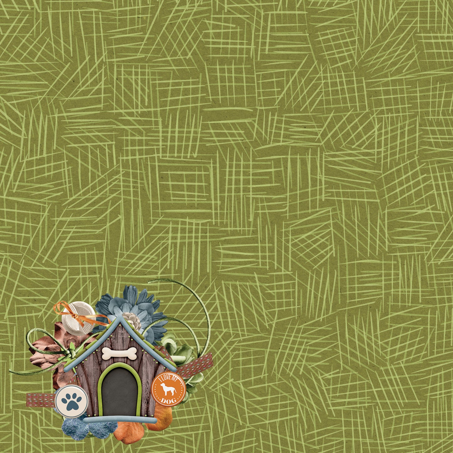 Dog Lover Collection Birthday In The Dog House 12 x 12 Double-Sided Scrapbook Paper by SSC Designs - 15 Pack