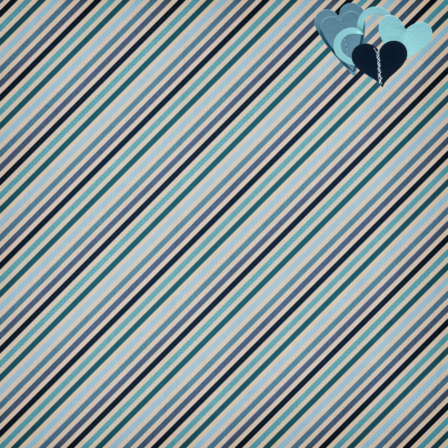 Dog Mom Collection Pawprints On My Heart 12 x 12 Double-Sided Scrapbook Paper by SSC Designs - 15 Pack