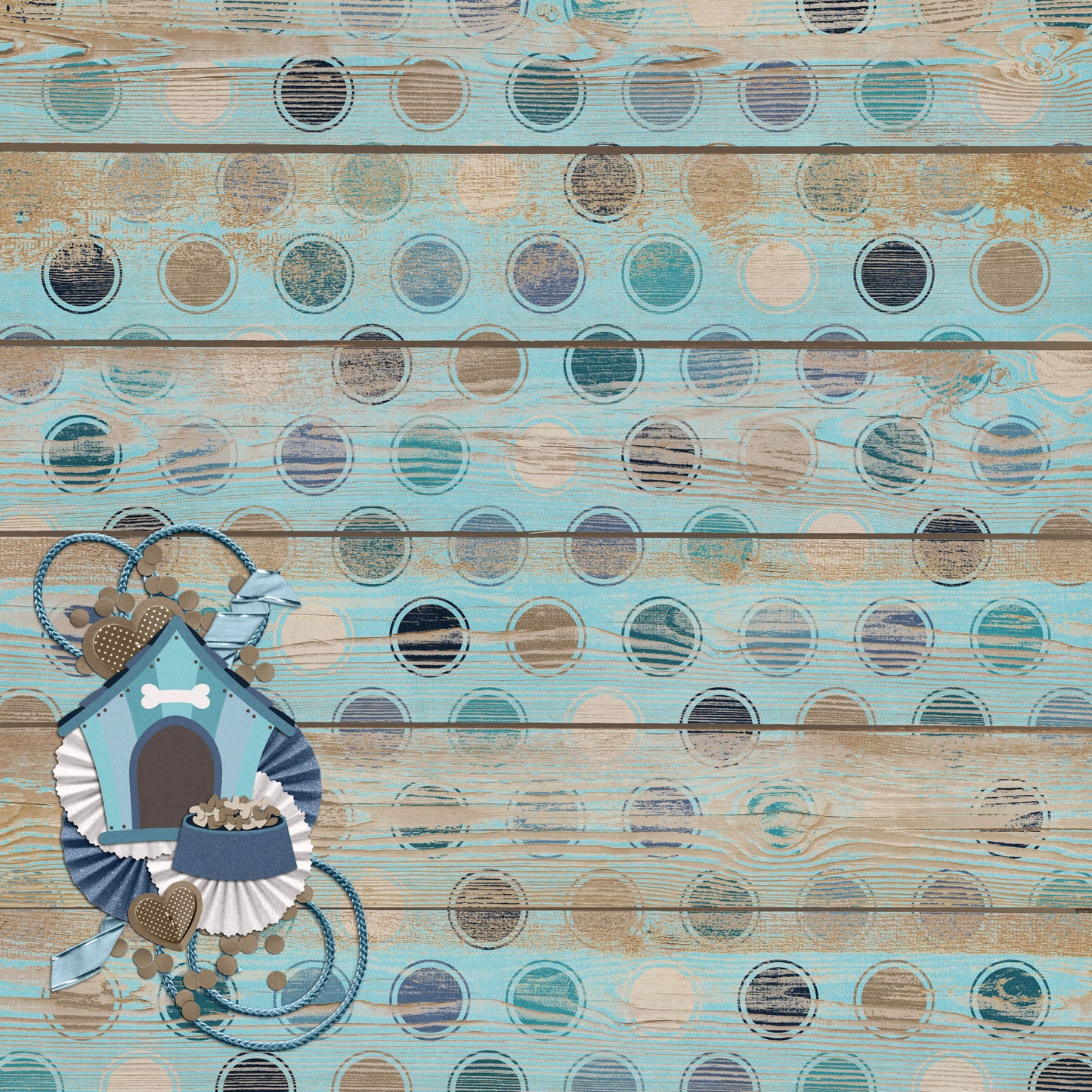 Dog Mom Collection In The Dog House 12 x 12 Double-Sided Scrapbook Paper by SSC Designs - 15 Pack