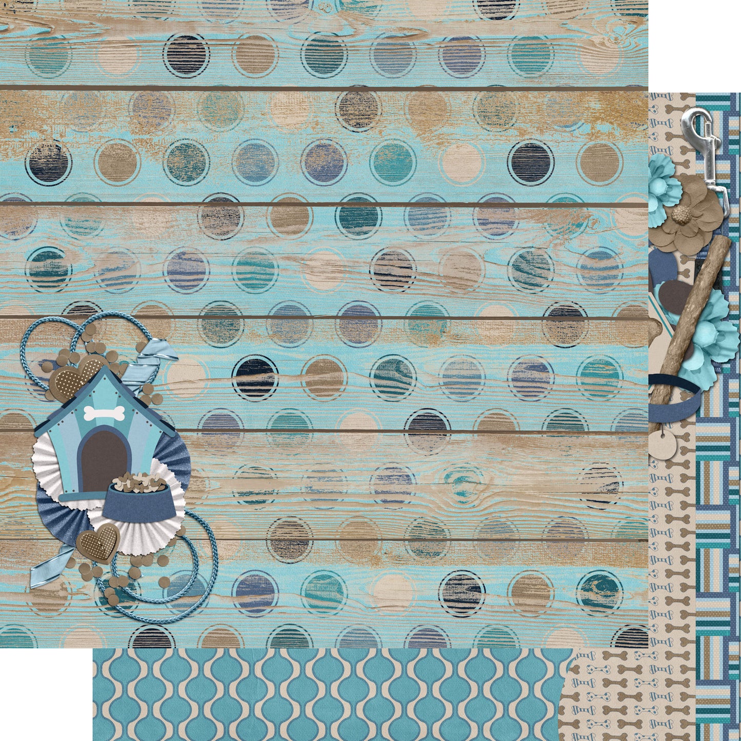 Dog Mom Collection In The Dog House 12 x 12 Double-Sided Scrapbook Paper by SSC Designs - 15 Pack