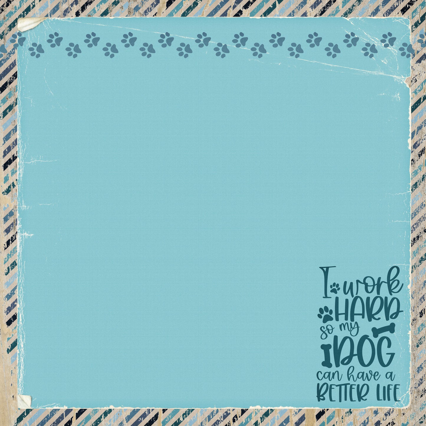 Dog Mom Collection I Work Hard For My Dog 12 x 12 Double-Sided Scrapbook Paper by SSC Designs - 15 Pack
