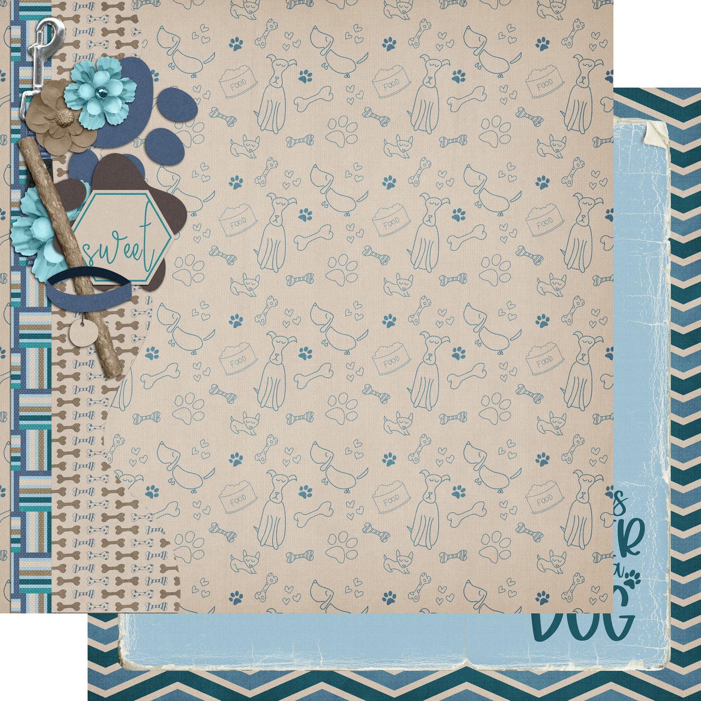 Dog Mom Collection Life Is Better With A Dog 12 x 12 Double-Sided Scrapbook Paper by SSC Designs - 15 Pack