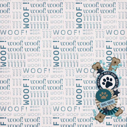 Dog Mom Collection Dog Mom Collage 12 x 12 Double-Sided Scrapbook Paper by SSC Designs - 15 Pack