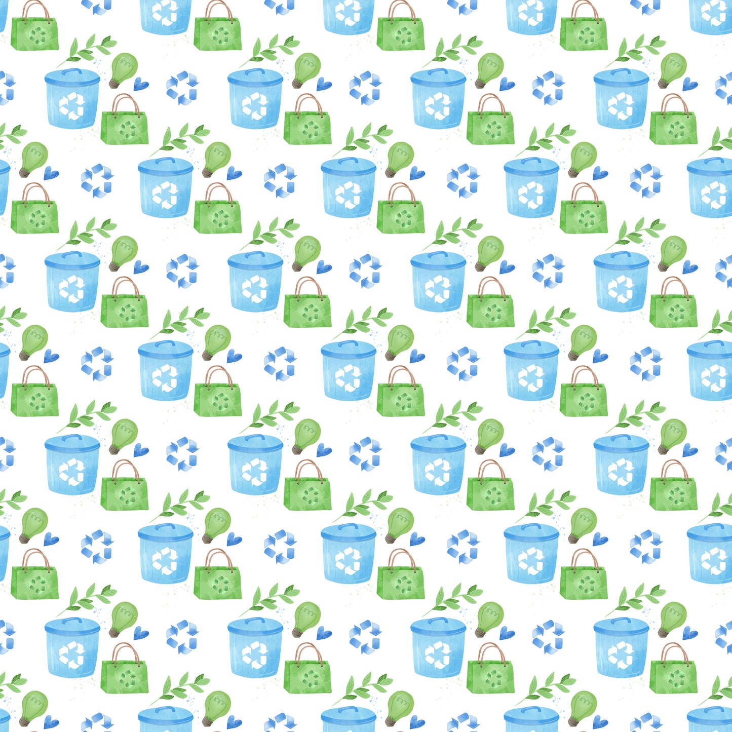 Earth Day Collection Please Recycle 12 x 12 Double-Sided Scrapbook Paper by SSC Designs - 15 Pack