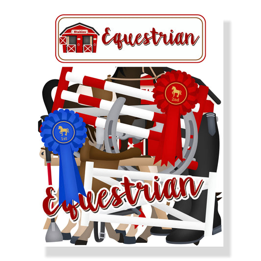 Equestrian Collection Laser Cut Scrapbook Ephemera Embellishments by SSC Designs - 3 Packs