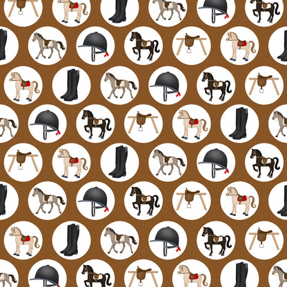Equestrian Collection Equestrian Icons 12 x 12 Double-Sided Scrapbook Paper by SSC Designs - 15 Pack