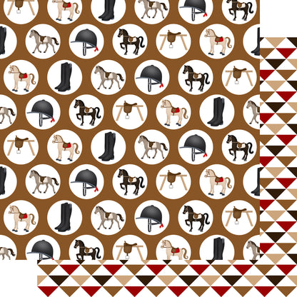 Equestrian Collection Equestrian Icons 12 x 12 Double-Sided Scrapbook Paper by SSC Designs - 15 Pack