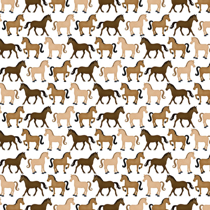 Equestrian Collection Horses & Horseshoes 12 x 12 Double-Sided Scrapbook Paper by SSC Designs - 15 Pack