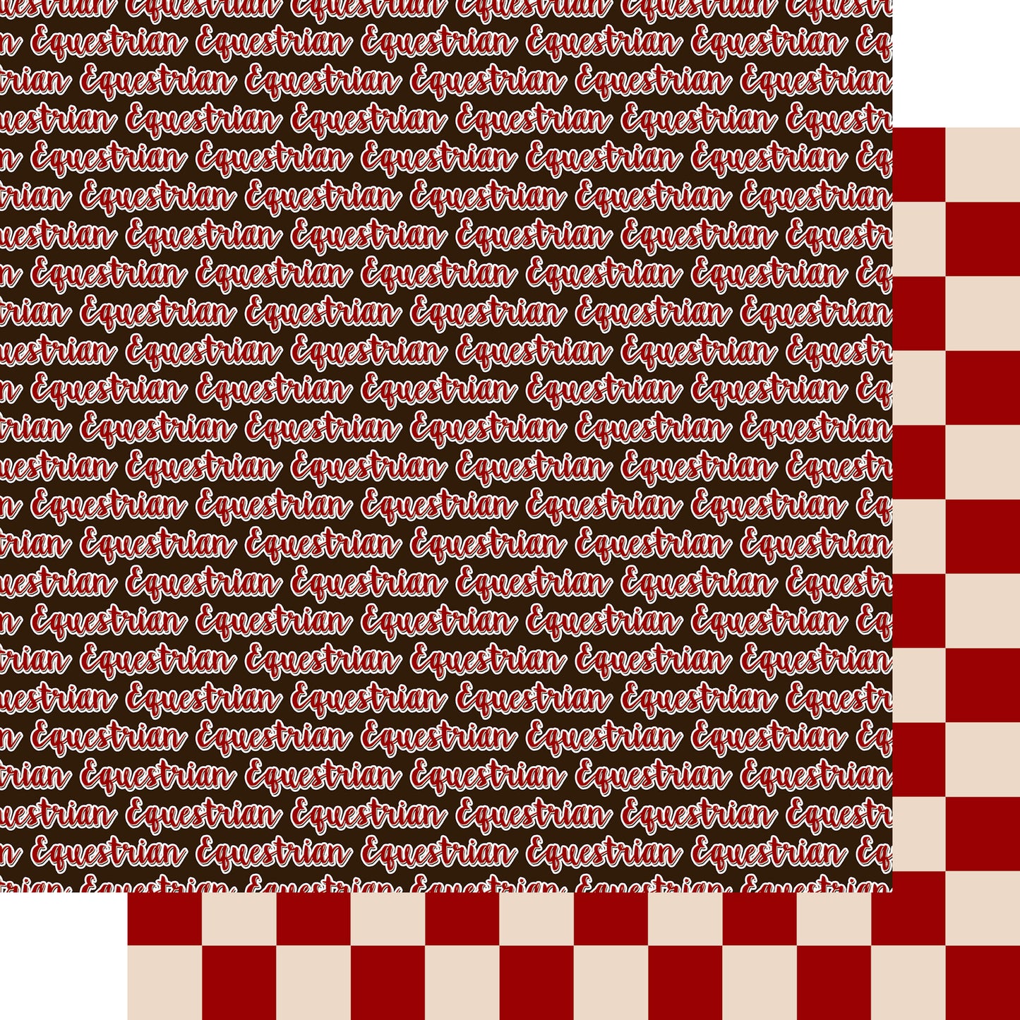 Equestrian Collection Equestrian Title 12 x 12 Double-Sided Scrapbook Paper by SSC Designs - 15 Pack