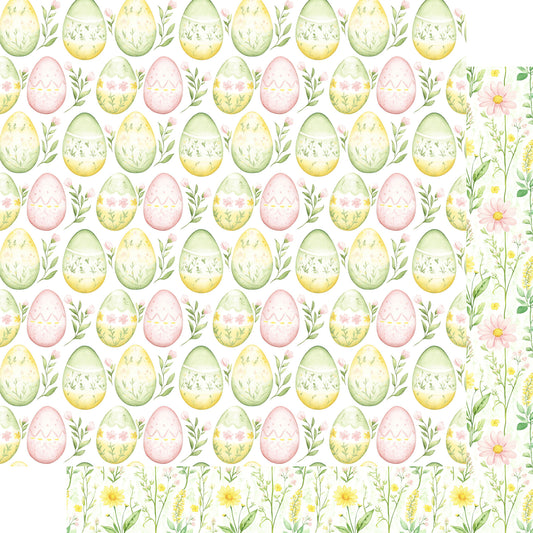 Easter Garden Collection Blooming Meadow 12 x 12 Double-Sided Scrapbook Paper by SSC Designs - 15 Pack