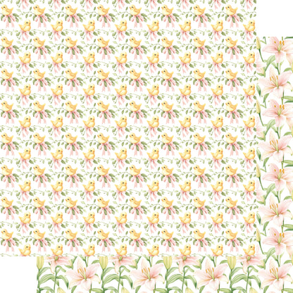 Easter Garden Collection Sweet Peep Scenery 12 x 12 Double-Sided Scrapbook Paper by SSC Designs - 15 Pack