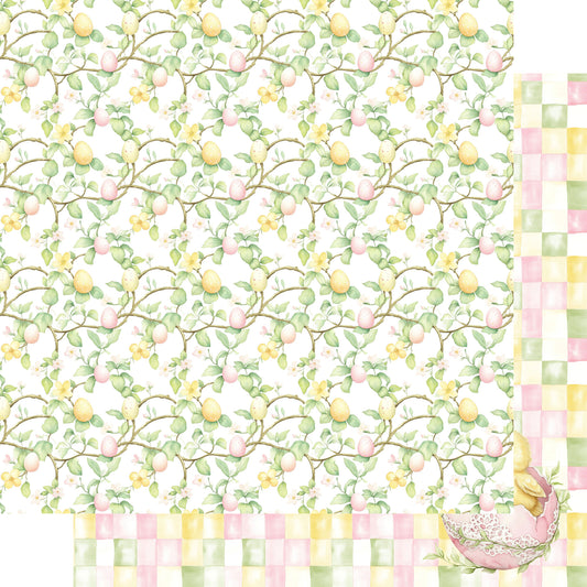 Easter Garden Collection Springtime Wishes 12 x 12 Double-Sided Scrapbook Paper by SSC Designs - 15 Pack