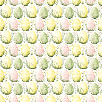 Easter Garden Collection Egg Blossoms 12 x 12 Double-Sided Scrapbook Paper by SSC Designs - 15 Pack