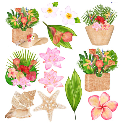 Exotic Tropics 12 x 12 Scrapbook Paper Pack & Embellishment Kit - 3 Kits