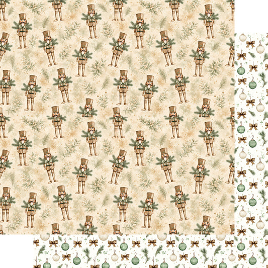 Evergreen Christmas Collection Nutcracker Lane 12 x 12 Double-Sided Scrapbook Paper by SSC Designs - 15 Pack