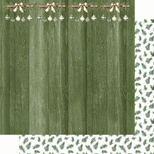 Evergreen Christmas Collection Twinkling Pines 12 x 12 Double-Sided Scrapbook Paper by SSC Designs - 15 Pack