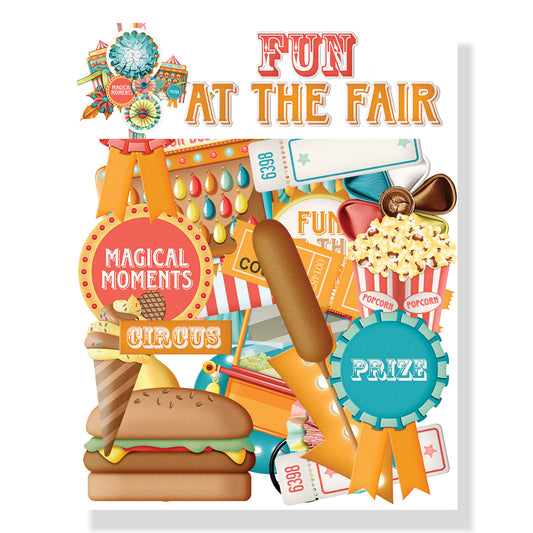 Fun At The Fair Collection Laser Cut Scrapbook Ephemera Embellishments by SSC Designs - 3 Packs