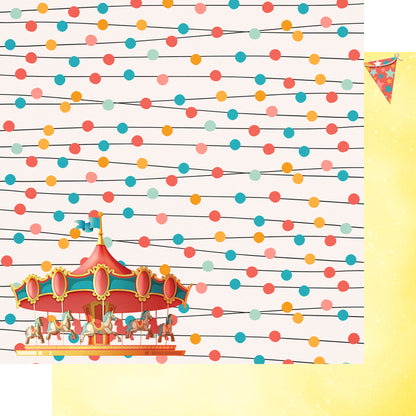 Fun At The Fair Collection Carousel Dreams 12 x 12 Double-Sided Scrapbook Paper by SSC Designs - 15 Pack