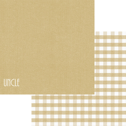 Family Collection Uncle 12 x 12 Double-Sided Scrapbook Paper by SSC Designs - 15 Pack