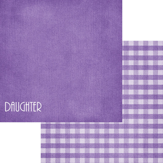 Family Collection Daughter 12 x 12 Double-Sided Scrapbook Paper by SSC Designs - 15 Pack