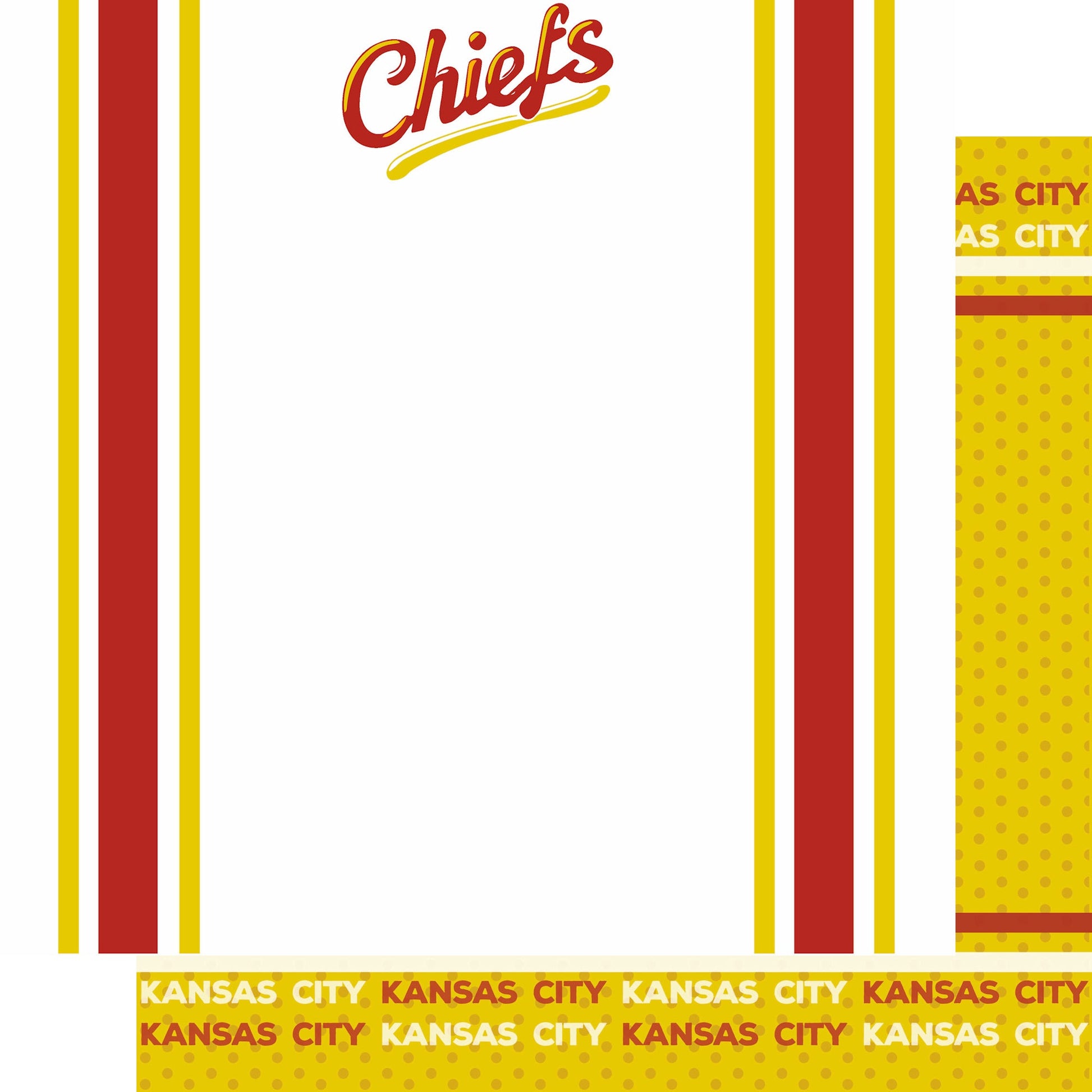 Football Season Collection Chiefs Football Jersey 12 x 12 Double-Sided Scrapbook Paper by SSC Designs