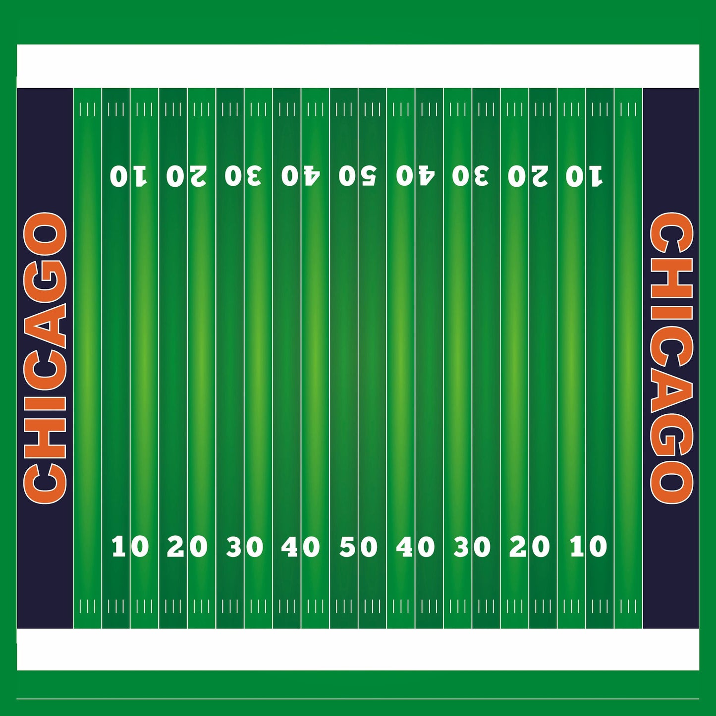 Football Season Collection Chicago On The Field 12 x 12 Double-Sided Scrapbook Paper by SSC Designs