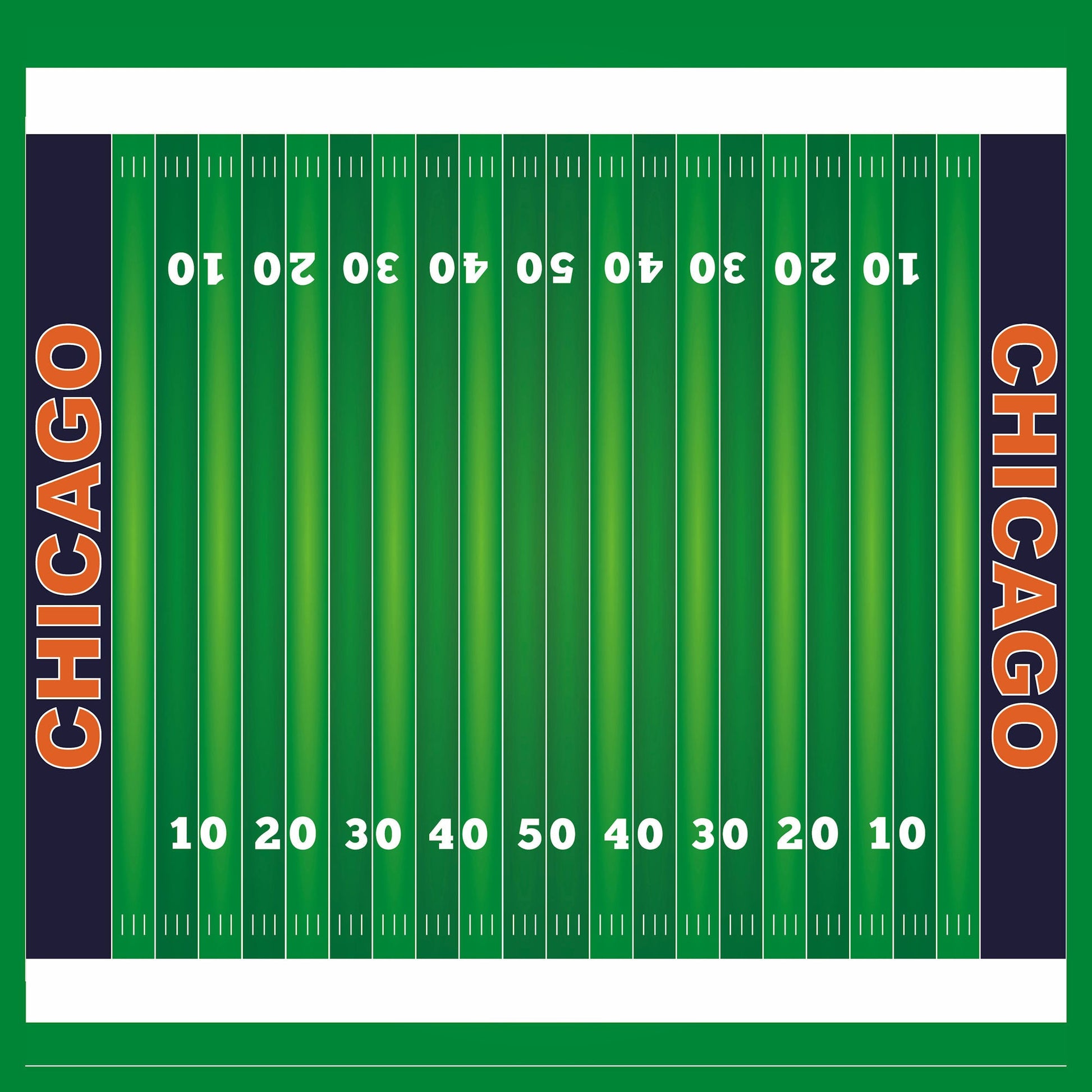 Football Season Collection Chicago On The Field 12 x 12 Double-Sided Scrapbook Paper by SSC Designs
