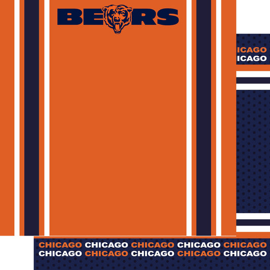 Football Season Collection Bears Football Jersey 12 x 12 Double-Sided Scrapbook Paper by SSC Designs