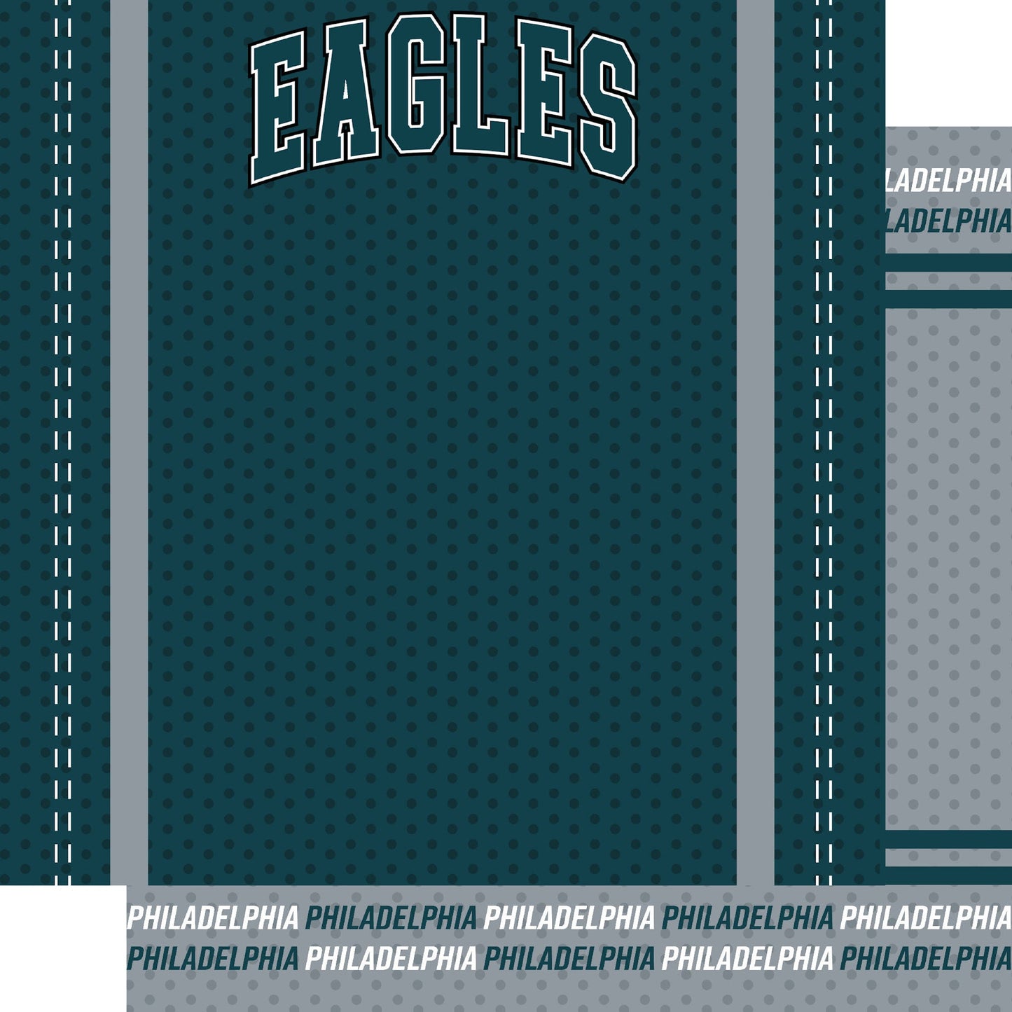 Football Season Collection Eagles Football Jersey 12 x 12 Double-Sided Scrapbook Paper by SSC Designs - 15 Pieces