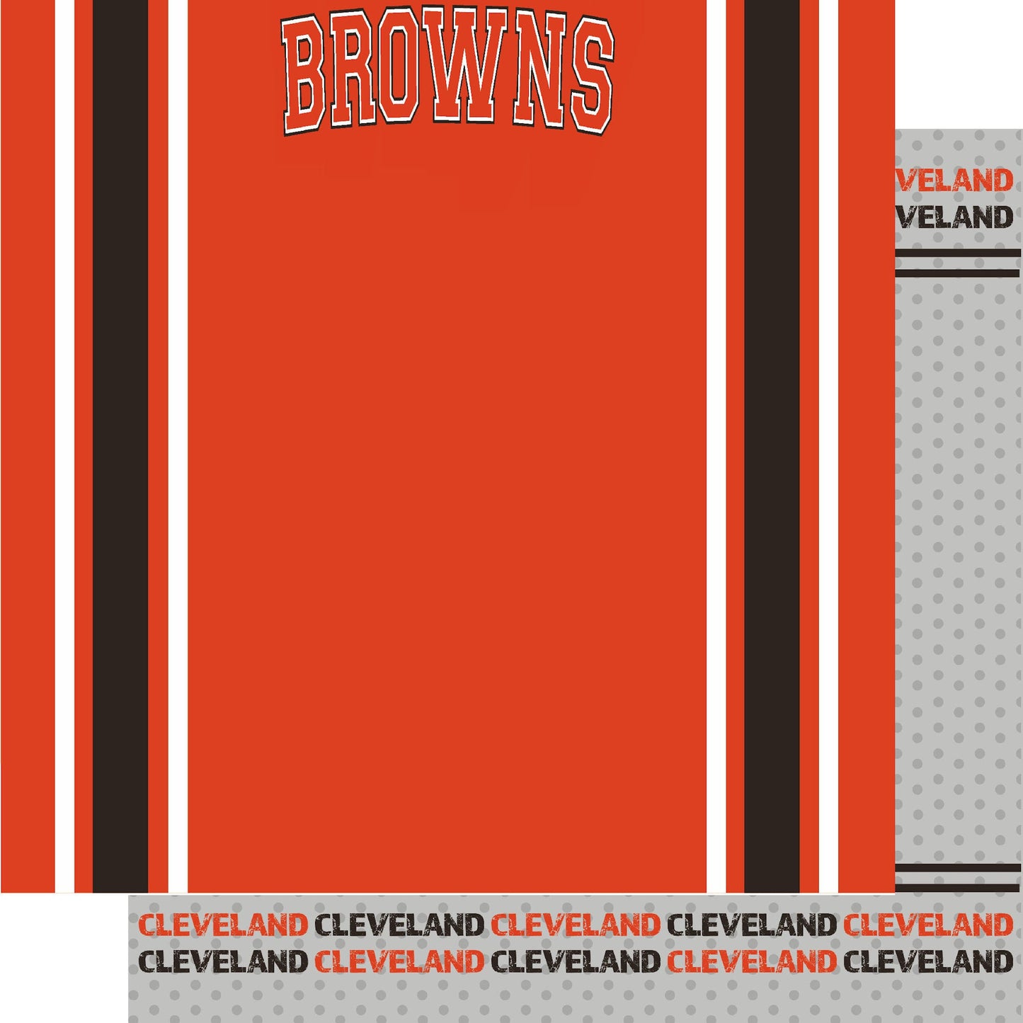 Football Season Collection Browns Football Jersey 12 x 12 Double-Sided Scrapbook Paper by SSC Designs