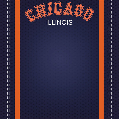 Football Season Collection Chicago City Pride 12 x 12 Double-Sided Scrapbook Paper by SSC Designs
