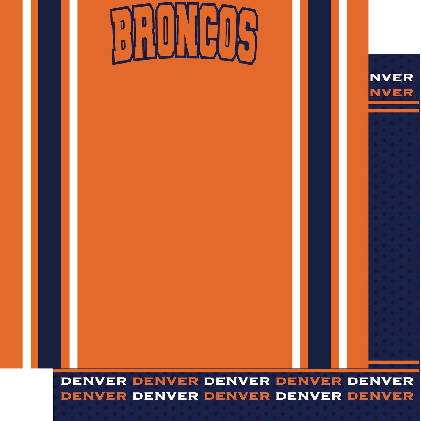 Football Season Collection Broncos Football Jersey 12 x 12 Double-Sided Scrapbook Paper by SSC Designs