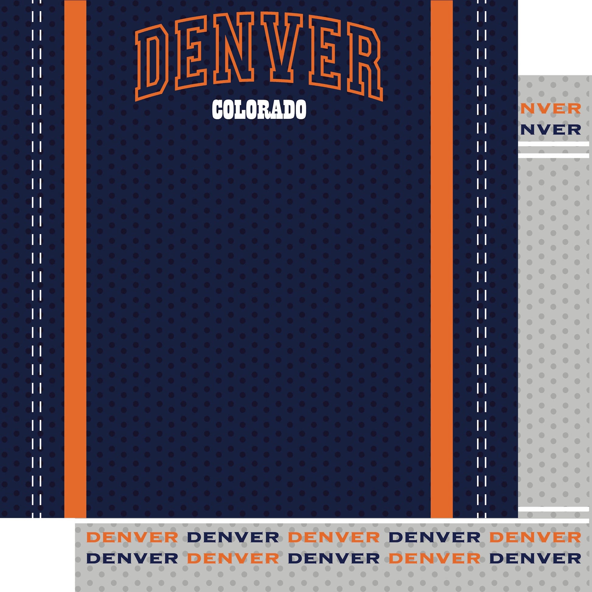 Football Season Collection Denver City Pride 12 x 12 Double-Sided Scrapbook Paper by SSC Designs