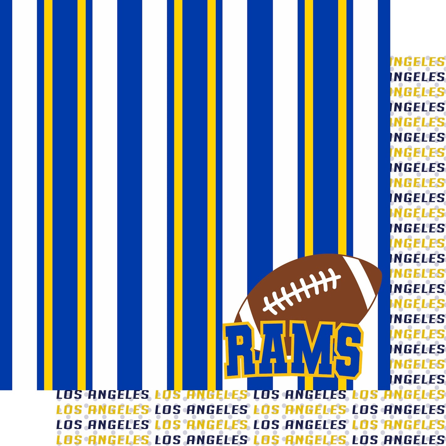 Football Season Collection Rams Sporty Stripes 12 x 12 Double-Sided Scrapbook Paper by SSC Designs