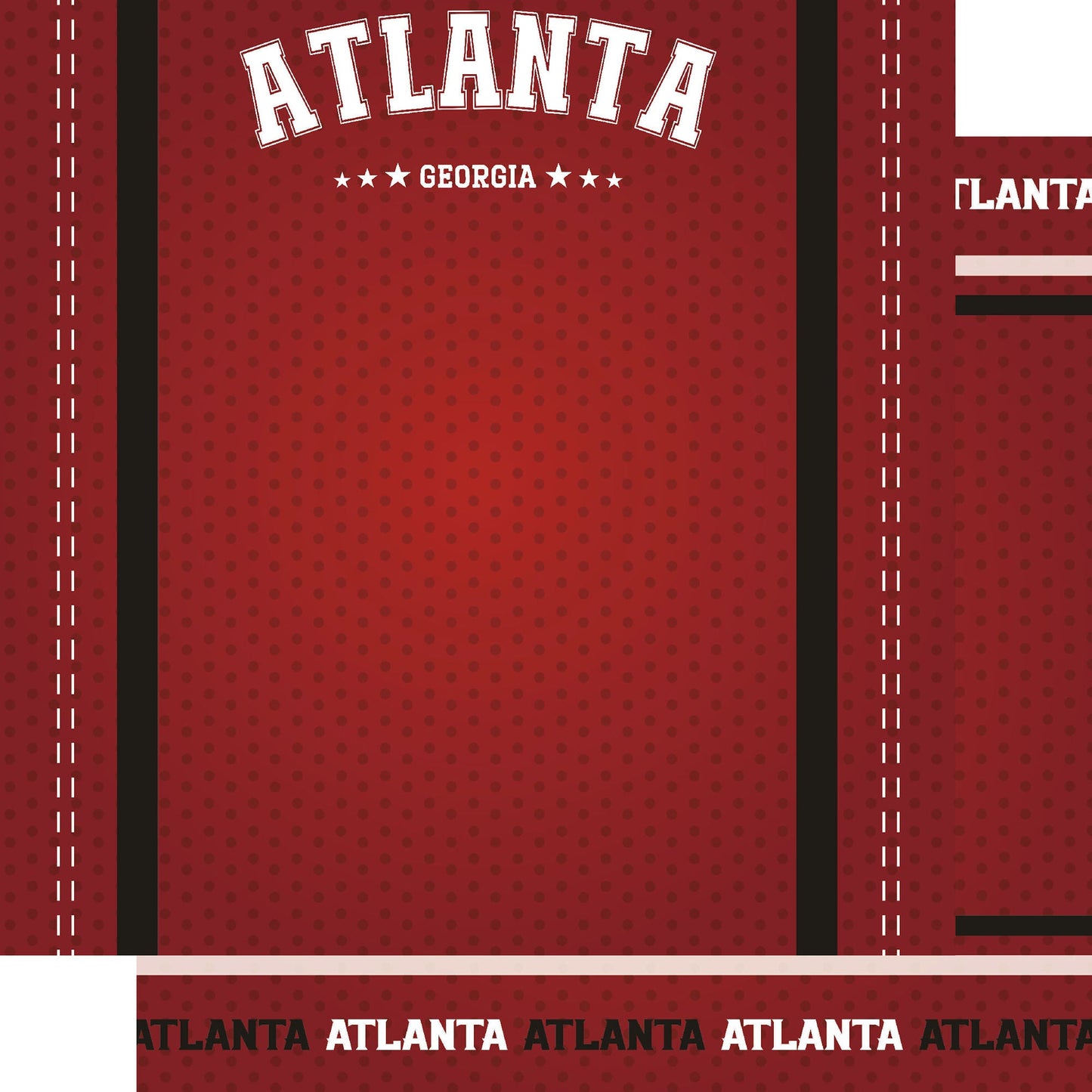 Football Season Collection Atlanta City Pride 12 x 12 Double-Sided Scrapbook Paper by SSC Designs
