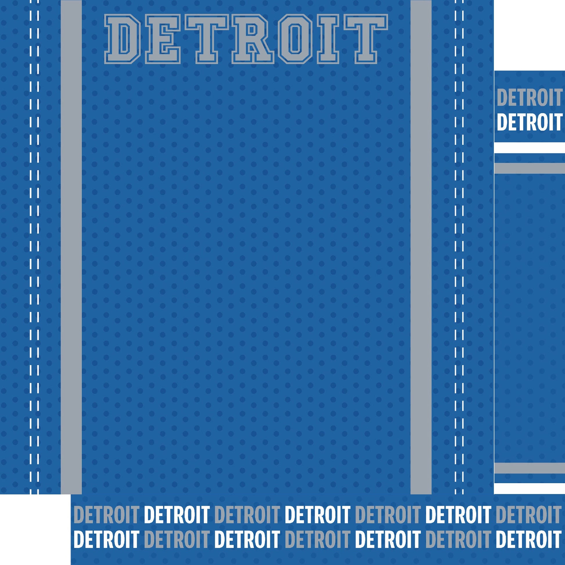 Football Season Collection Detroit City Pride 12 x 12 Double-Sided Scrapbook Paper by SSC Designs