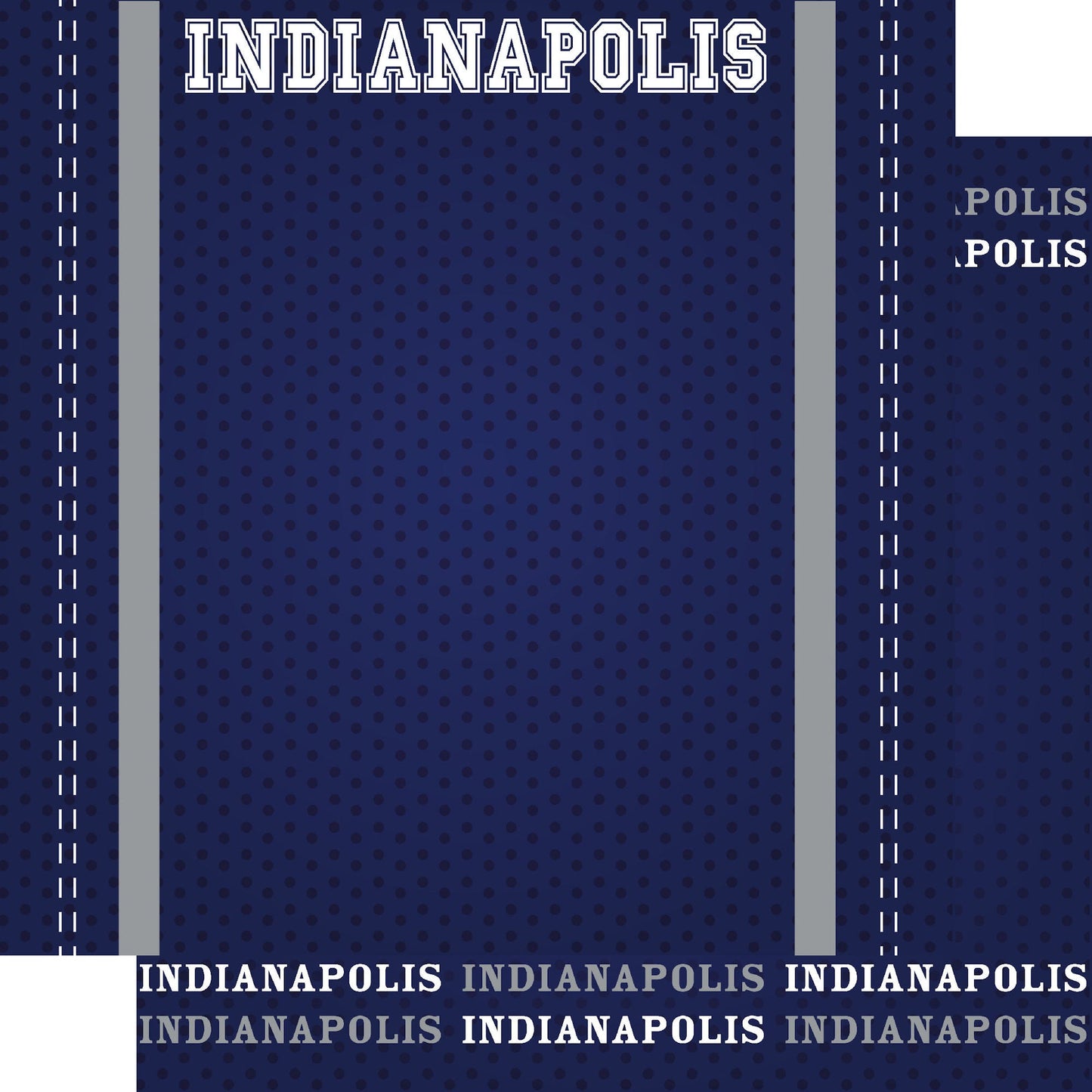 Football Season Collection Indianapolis City Pride 12 x 12 Double-Sided Scrapbook Paper by SSC Designs