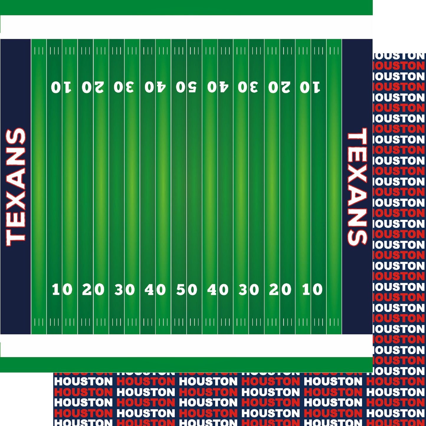 Football Season Collection Houston On The Field 12 x 12 Double-Sided Scrapbook Paper by SSC Designs