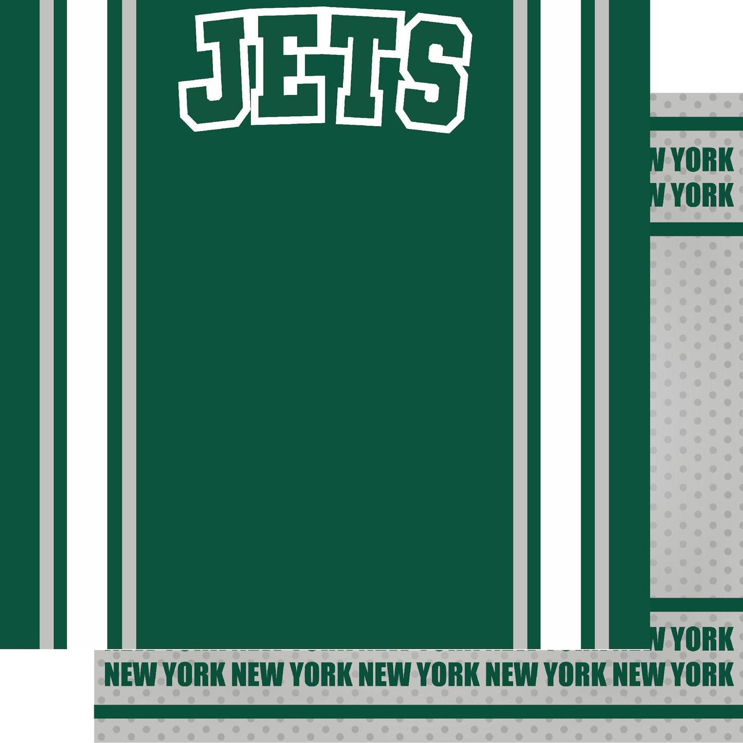 Football Season Collection Jets Football Jersey 12 x 12 Double-Sided Scrapbook Paper by SSC Designs